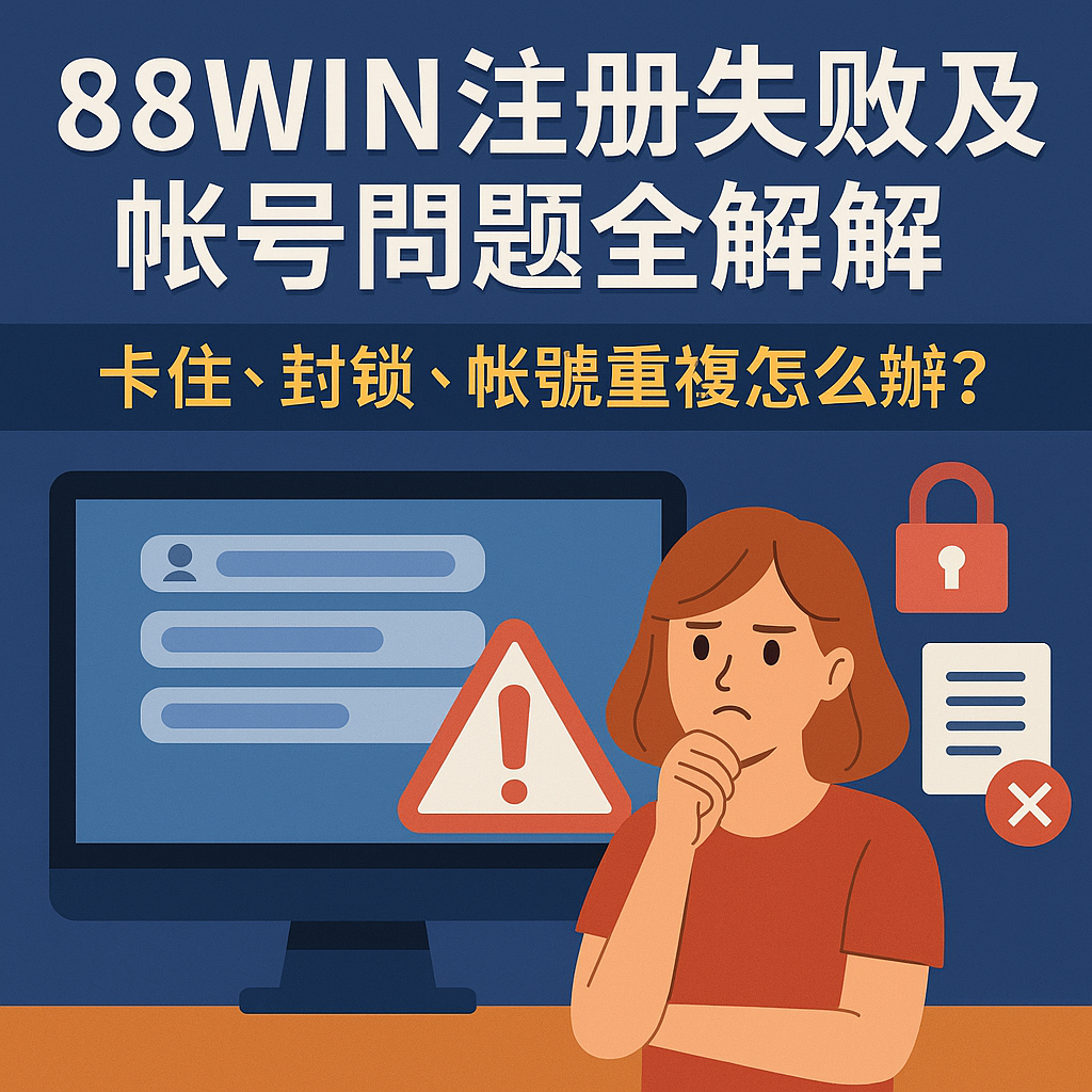 🎯 88WIN 註冊失敗與帳號問題全解｜註冊卡住、帳號封鎖、重複帳號怎麼辦？（2025 最新指南）