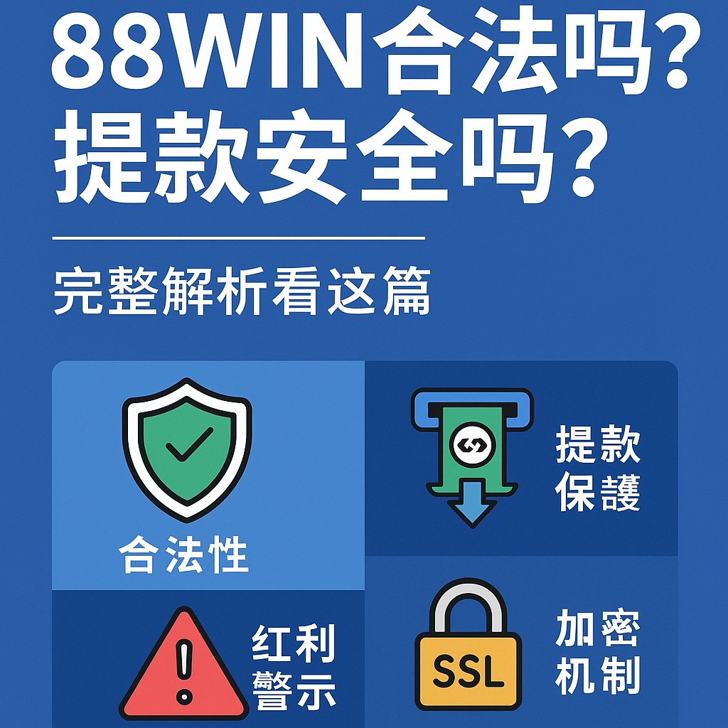 88WIN 合法嗎?出金會不會被卡?本圖解釋平台安全制度與合規監管