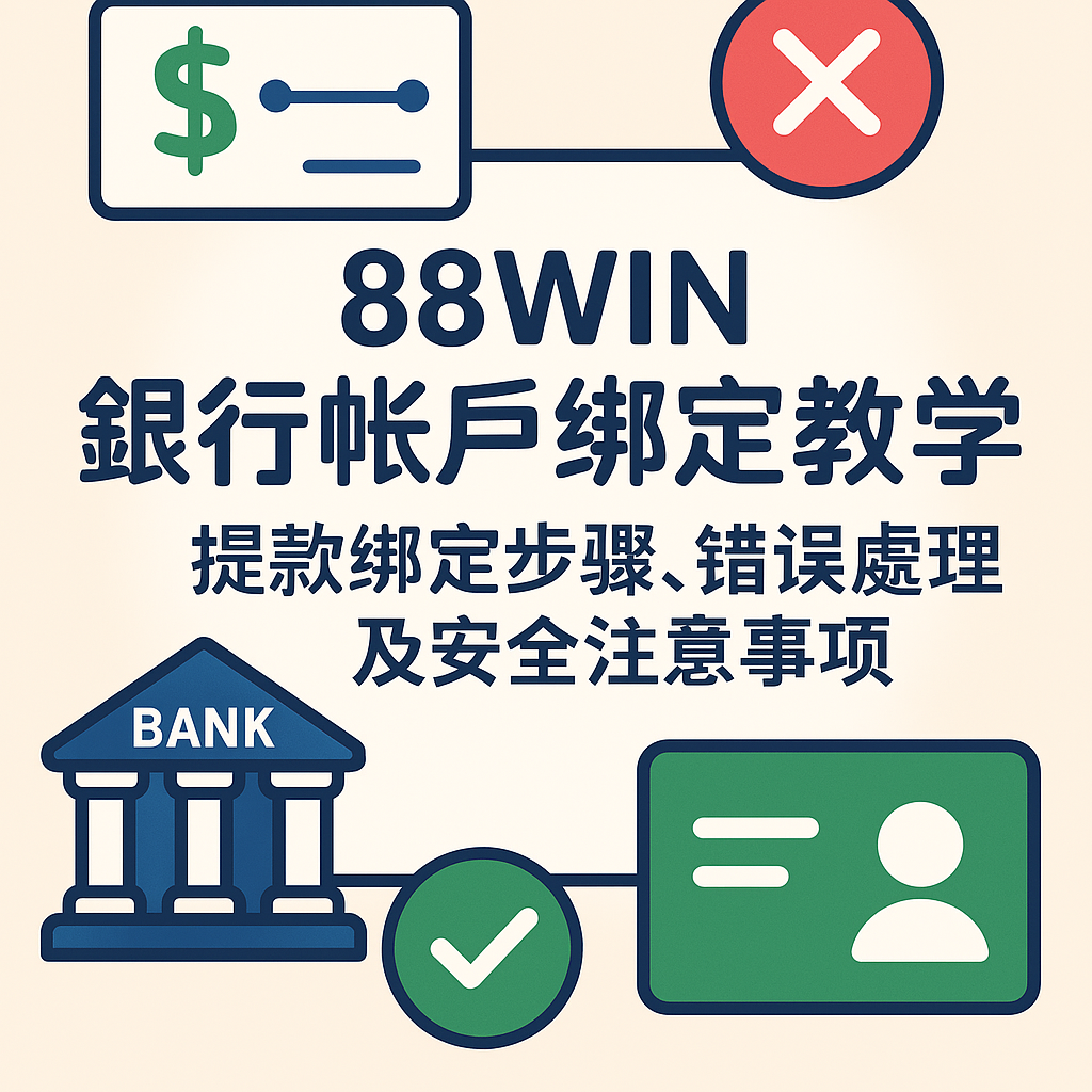 88WIN 出金銀行綁定教學與錯誤處理說明